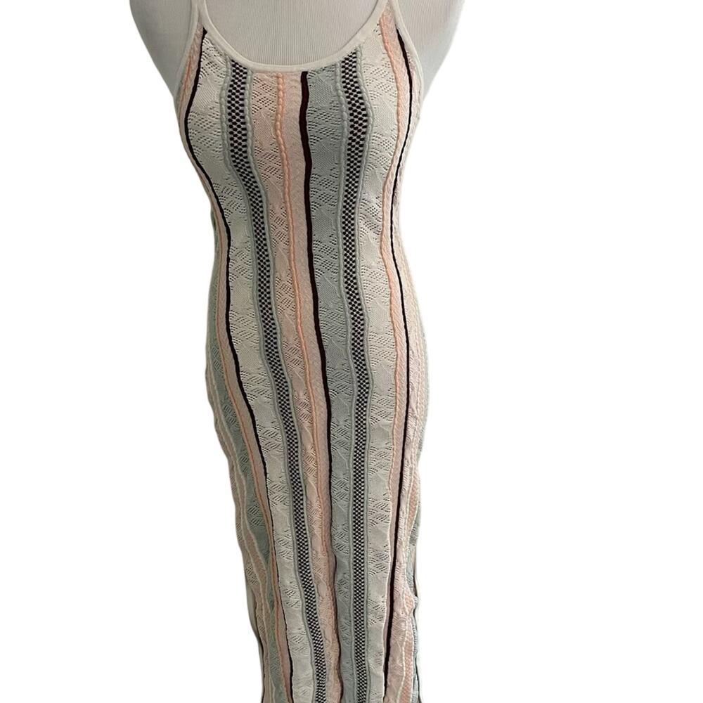 Club Monaco Silver Gray Spaghetti Strap Bodycon Maxi Dress